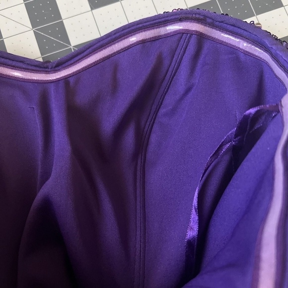 vintage camille la vie purple sequin strapless dress Size 2 - Picture 8 of 8